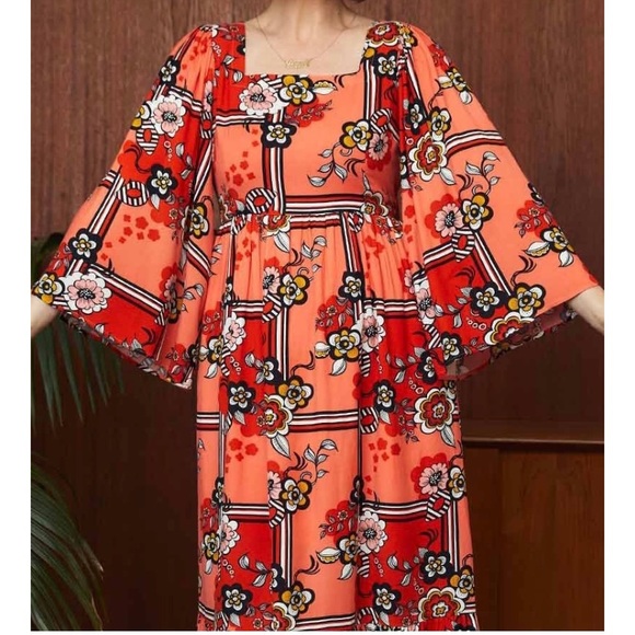 Joanie x Dawn O’Porter “Gimlet” Maxi Dress Retro 70s Red Carpet Floral NWT US 6 - Picture 4 of 8